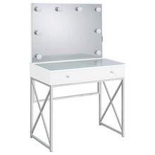 Eliza - 2 Piece Vanity Set With Hollywood Lighting - White And Chrome