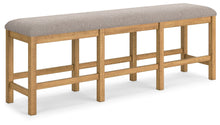 Havonplane - Brown - Xl Counter Height Upholstered Dining Bench