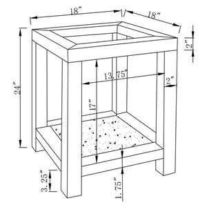 Valentina - Square Glass Top Table