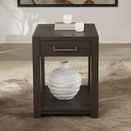 Lennox Hill - Chairside Table - Dark Brown