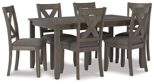 Caitbrook - RECT DRM Table Set (Set of 7) - Gray