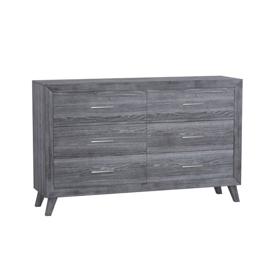 Rappa - 6-Drawer Dresser - Warm Gray