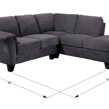 Clayton - Rsf Sectional - Charcoal Gray