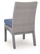 Half Moon Beach - Side Chair With Cushion (Set of 2) - Blue / Gray