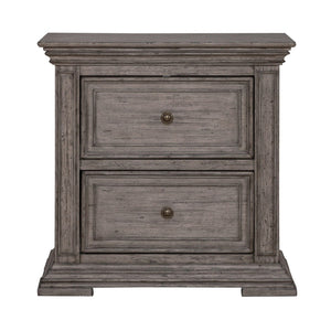 Big Valley - 2 Drawer Night Stand w/ Charging Station