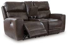 Crossplex - Smoke - Power Recline Loveseat / Console / Adjustable Headrest