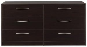 Finch - Black - Six Drawer Dresser