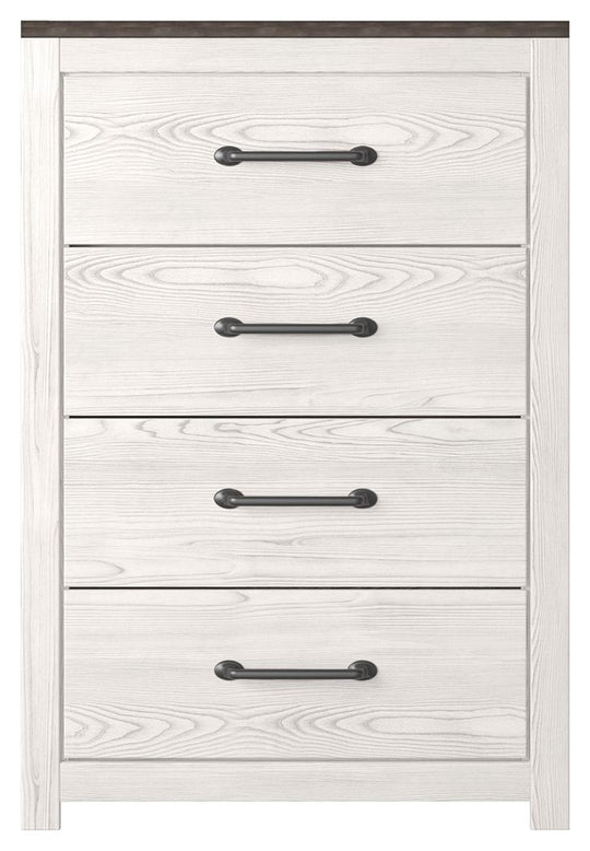 Gerridan - Four Drawer Chest - White / Gray