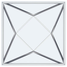 Brittania - Square Glass Top Geometric End Table - Nickel