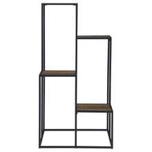 Rito - 4-Tier Multi - Display Shelf - Rustic Brown And Black