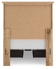 Makidern - Panel Storage Bed With 2 Under Bed Storage Units