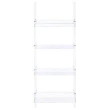 Amaturo - 4-Shelf Acrylic Ladder Bookshelf - Clear