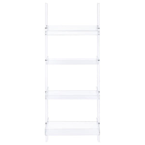 Amaturo - 4-Shelf Acrylic Ladder Bookshelf - Clear