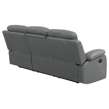 Nova - Upholstered Padded Arm Reclining Sofa - Dark Gray