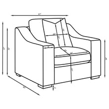 Ashlyn - Fabric Upholstered Track Arm Accent Chair - Sand
