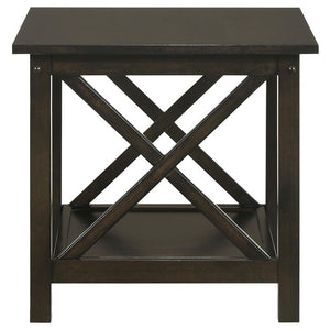 Rachelle - 3 Piece Rectangular Coffee Table Set - Deep Merlot