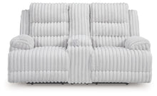 Rhines Falls - Alloy - Double Reclining Power Loveseat With Console
