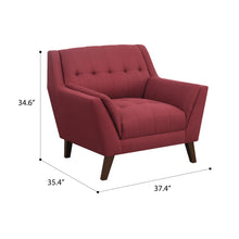 Binetti - Accent Chair - Brick Red