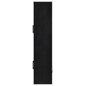 Riva - 4-Door Tall Accent Display Cabinet LED Lighting - Black