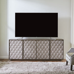 Prism - 82" Accent TV Console - Weathered Bark With Weathered Gray Doors