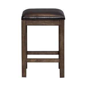 Lennox - Upholstered Console Stool - Dark Brown
