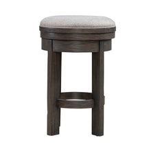 Lennox Hill - Upholstered Swivel Console Stool - Dark Brown