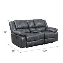 Navaro - Motion Console Loveseat - Gray