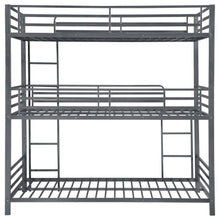 Maynard - Metal Twin Triple Bunk Bed - Gunmetal