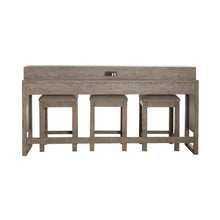 Bartlett Field - 4 Piece Living Room Set (Console Bar Table & 3 Console Stools) - Gray