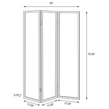 Felice - 3-Panel Room Divider Folding Screen - French Script