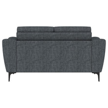 Nolan - Upholstered Sloped Track Arm Loveseat - Charcoal