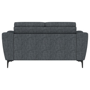 Nolan - Upholstered Sloped Track Arm Loveseat - Charcoal
