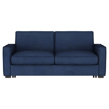 Gretchen - Multipurpose Upholstered Convertible Sleeper Sofa Bed - Navy Blue