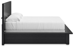 Londer - Black - King Panel Bed