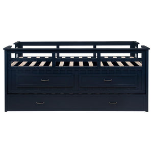 Carlsbad - Wood Captains Bed With Trundle