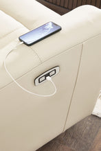 Dahlmoore - Dbl Power Reclining Loveseat With Console - Almond