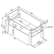 Dyer - 1-Shelf Rectangular Glass Top Table