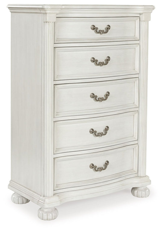 Montelaine - Five Drawer Chest - Antique White