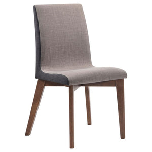 Redbridge - Upholstered Side Chairs (Set of 2) - Gray And Natural Walnut