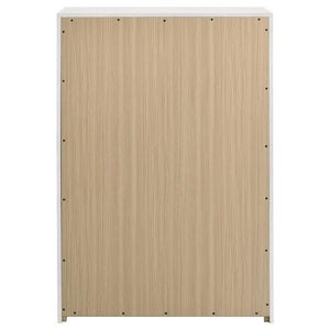 Ines - 5-Drawer Bedroom Chest Of Drawers - White High Gloss