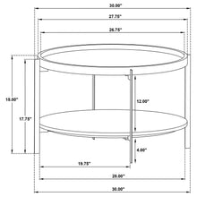 Adhvik - Round Table With Marble Shelf