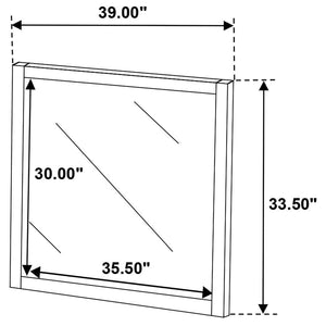 Wilkes - Dresser Mirror - Dark Cocoa