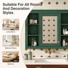 Wall Mounted Medicine Cabinet With Mirror, Storage Cabinet Featuring 6 Open Shelves And Adjustable Interior