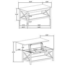 Skyview - 44" Rectangular Lift Top Coffee Table - White