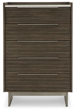Arkenton - Grayish Brown / White - Five Drawer Chest