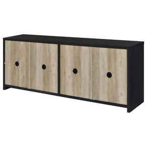 Denison - 3 Piece Entertainment Center 79" TV Stand - Black