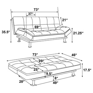 Dilleston - Upholstered Tufted Convertible Sofa Bed