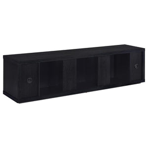 Deiter - 79" TV Stand Fireplace Media Console - Black