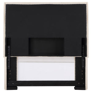 Izzy - Upholstered Twin Panel Headboard - Sand