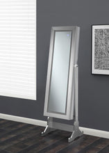 Moore - Cheval Mirror With Jewelry Storage - Silver
